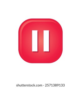 Media Player Button Icon Vector Template