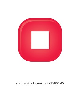 Media Player Button Icon Vector Template
