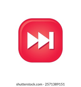 Media Player Button Icon Vector Template