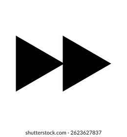 The media player button icons are set. Pause, rewind, fast forward icons. Ui element. Music player button. Video control. Playing a collection of video icons. Ui template. Vector illustration