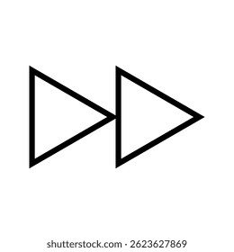 The media player button icons are set. Pause, rewind, fast forward icons. Ui element. Music player button. Video control. Playing a collection of video icons. Ui template. Vector illustration