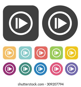 Media Player button icons set. Vector Illustration eps10