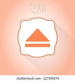 Media player button on the background. Made in vector