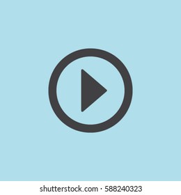 Media player button play vector icon