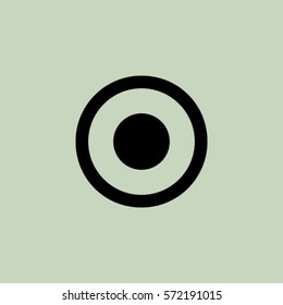 Media player button record vector icon