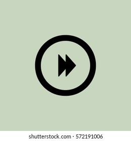 Media player button rewind vector icon
