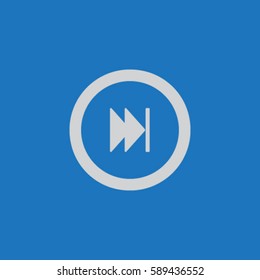 Media player button rewind vector icon