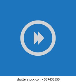 Media player button rewind vector icon