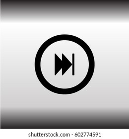 Media player button rewind vector icon