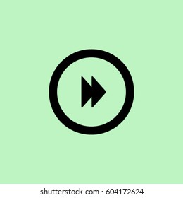 Media player button rewind vector icon