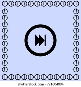 Media player button rewind vector icon