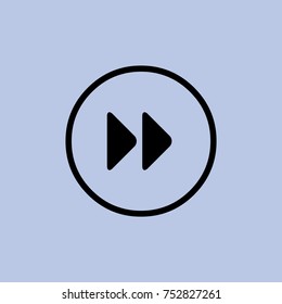 Media player button rewind vector icon