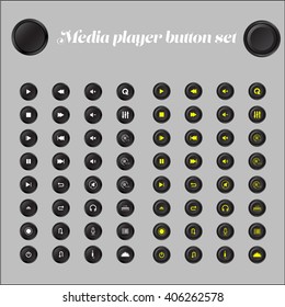 media player button set