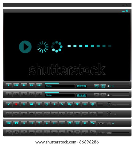 Media player button set