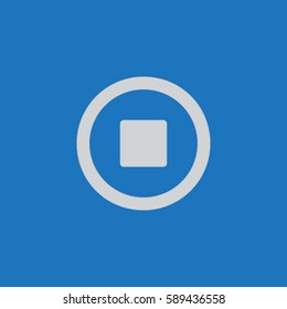 Media player button stop vector icon