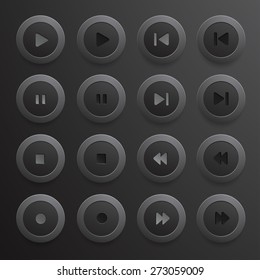 Media Player Button : Vector Illustration