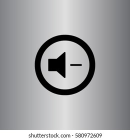 Media player button volume down vector icon