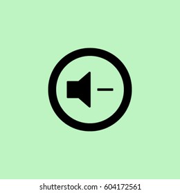 Media player button volume down vector icon