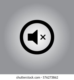 Media player button volume off vector icon