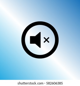 Media player button volume off vector icon