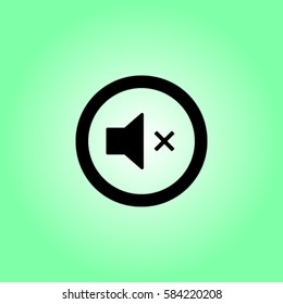 Media player button volume off vector icon