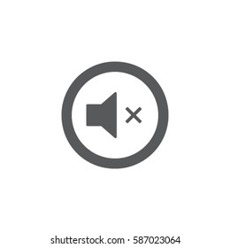 Media player button volume off vector icon