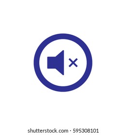 Media player button volume off vector icon