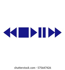 media player buttons collection vector