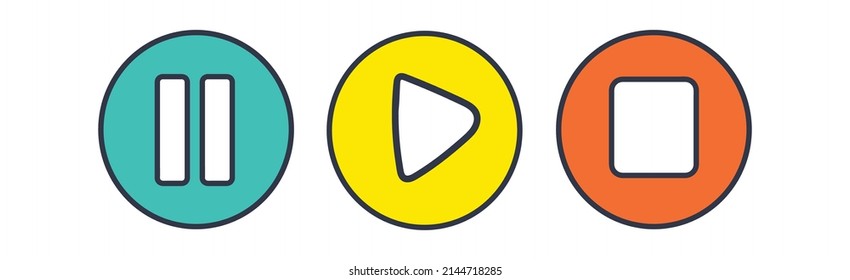 Symbol für den Media Player. Vektorgrafik