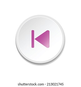 Media player buttons. internet icon. vector illustration 