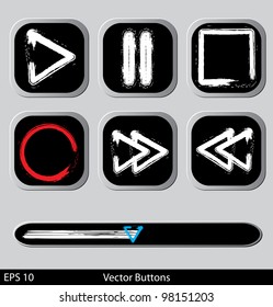 Media Player Buttons vector illustration