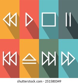 Media Player Buttons.vector illustration.