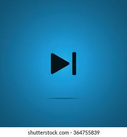 Media player control button. Rewinding illustration.