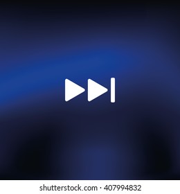 Media player control button. Rewinding sign.