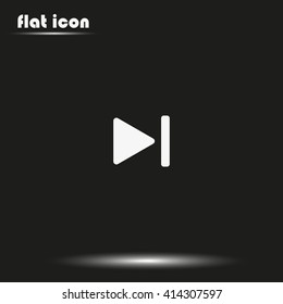 Media player control button. Rewinding illustration.