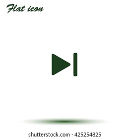 Media player control button. Rewinding illustration.