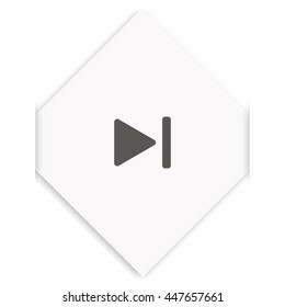 Media player control button. Rewinding illustration.