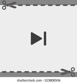 Media player control button. Rewinding illustration.