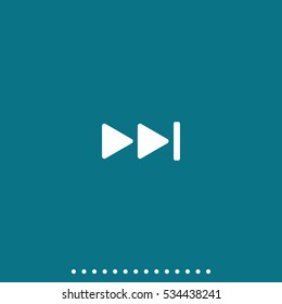 Media player control button. Rewinding sign.