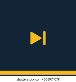 Media player control button. Rewinding illustration.