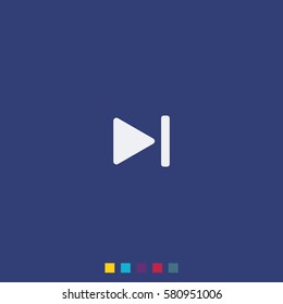 Media player control button. Rewinding illustration.