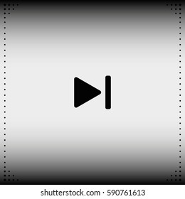 Media player control button. Rewinding illustration.