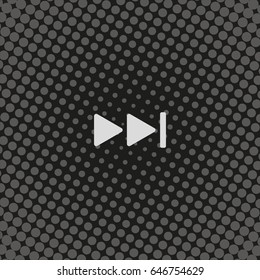 Media player control button. Rewinding sign.