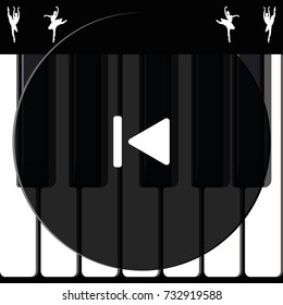 Media player control button. Rewinding sign.