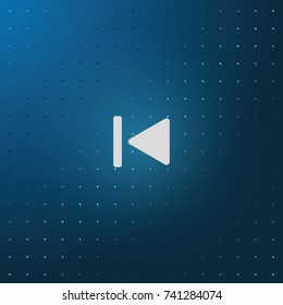 Media player control button. Rewinding sign.