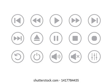 Media Player Control Icon. Play Button Icon. Vector Illustration. On White Background