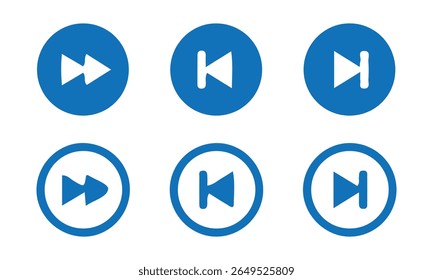 Media player control icon set, media player isolated element, Vector icons, Design media player symbol, vector Illustration EPS 10.