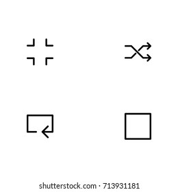 Media player control icon set