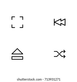 Media player control icon set