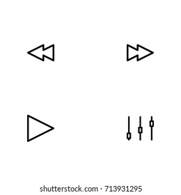 Media player control icon set